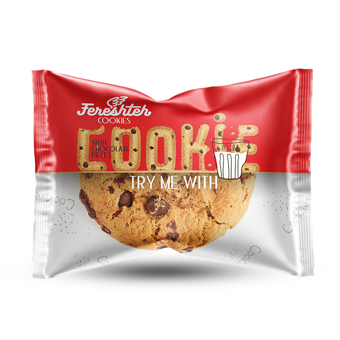 Packaging Design, Packaging, Design, Graphic Design, Cookies, Chocolate, Sweet, Red, Raisins, Fereshteh ،طراحی بسته بندی، بسته بندی، طراحی، گرافیک، شیرینی، کوکی، شکلات، کشمش، فرشته، قرمز